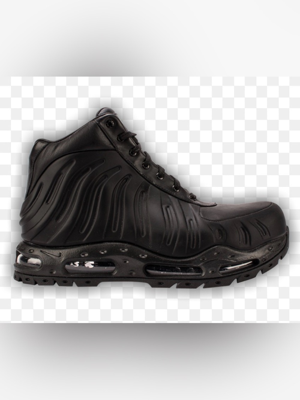 New In Box Nike Air Max Foamdome Triple Black Foamposite ACG Boots Size Men 10